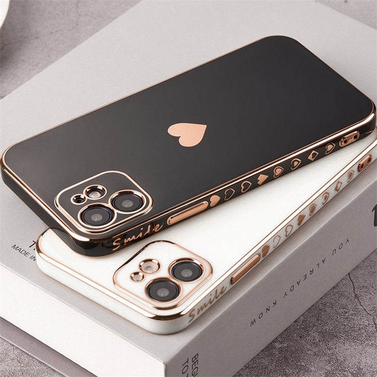 seraCase Luxury Electroplated iPhone Case with Golden Heart for