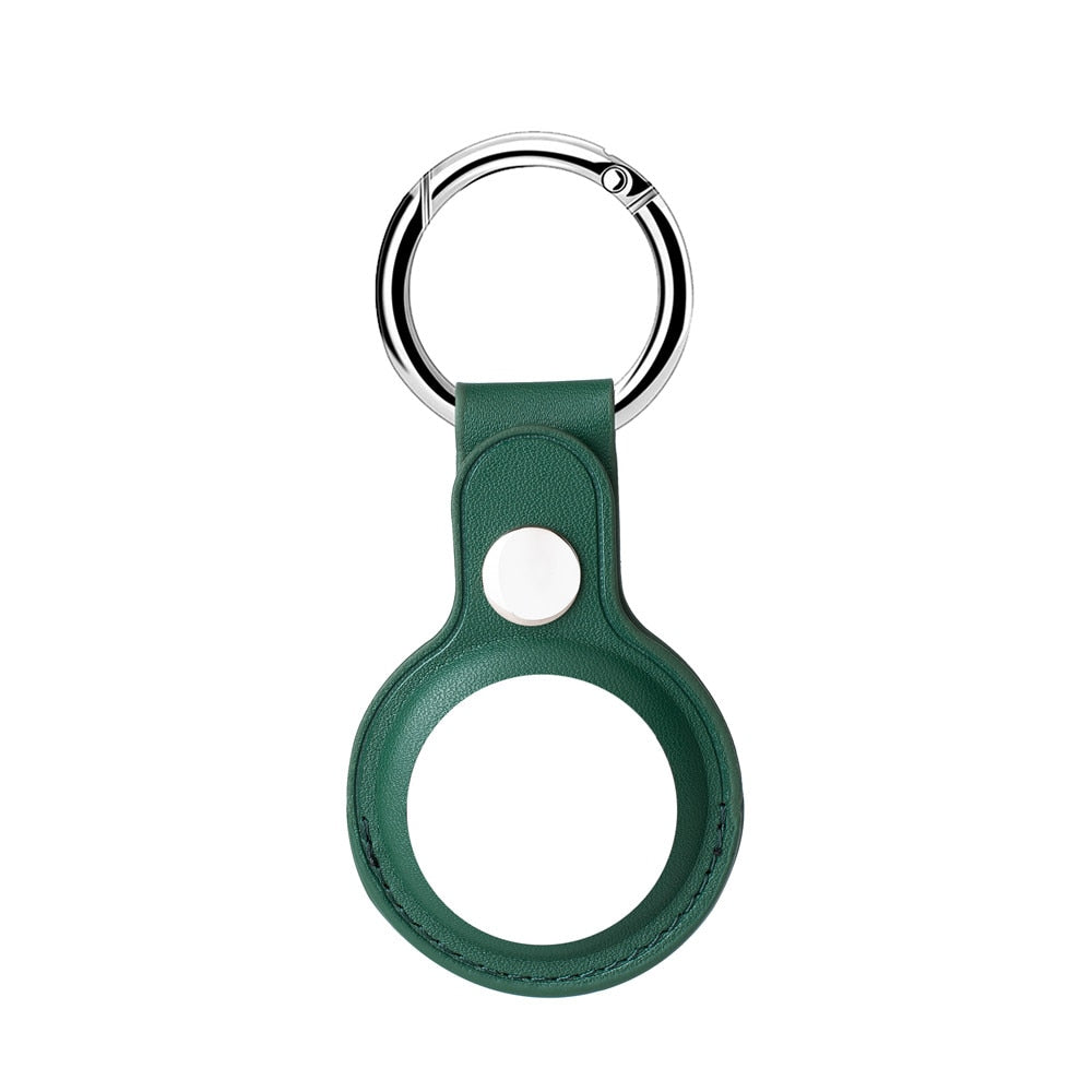 seraCase Leather Apple AirTag Key Holder for Green