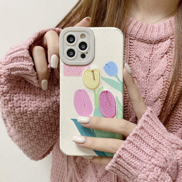 seraCase Flower Embroidery iPhone Case for