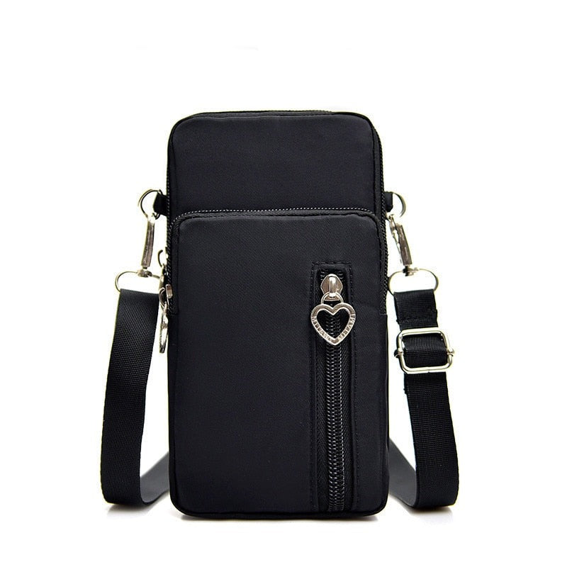 seraCase Shoulder Phone Pouch with Arm Band for Small Black