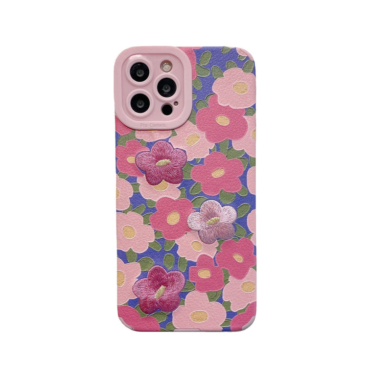 seraCase Flower Embroidery iPhone Case for