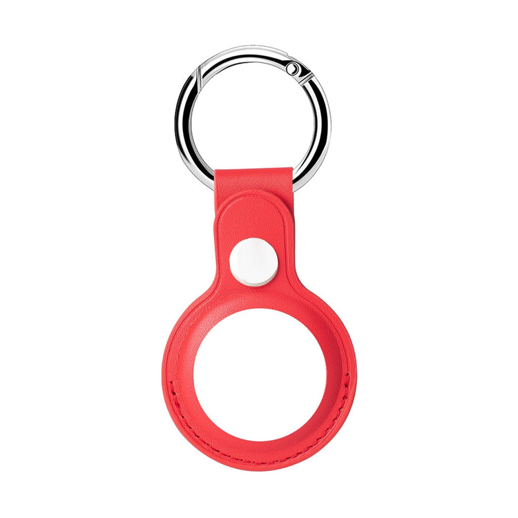 seraCase Leather Apple AirTag Key Holder for Red