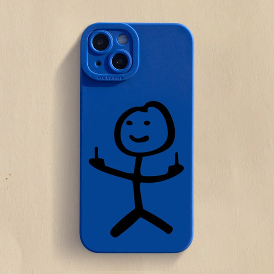 seraCase Fingerup Cartoon iPhone Case for iPhone 14 Pro Max / Blue - 1