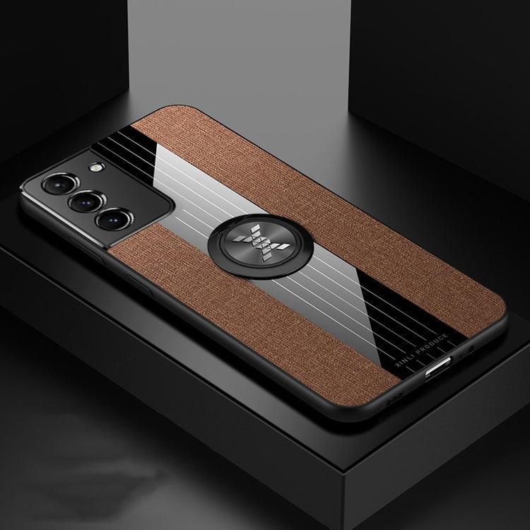 seraCase Linen Samsung Case with Magnetic Ring Holder for Samsung S22 / Brown
