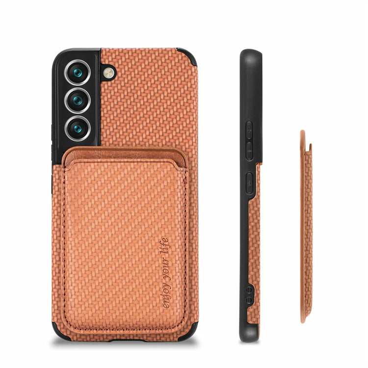 seraCase Luxury Vegan Leather Detachable Card Holder Samsung Case for Samsung S23 Ultra / Brown