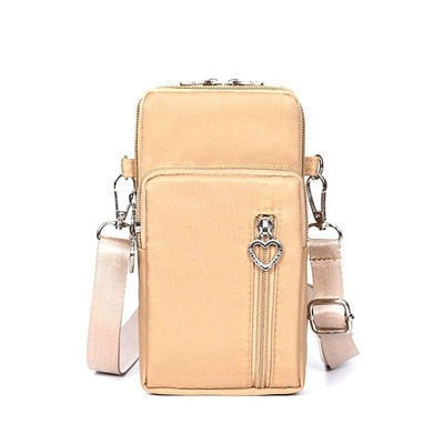 seraCase Shoulder Phone Pouch with Arm Band for Large cream color