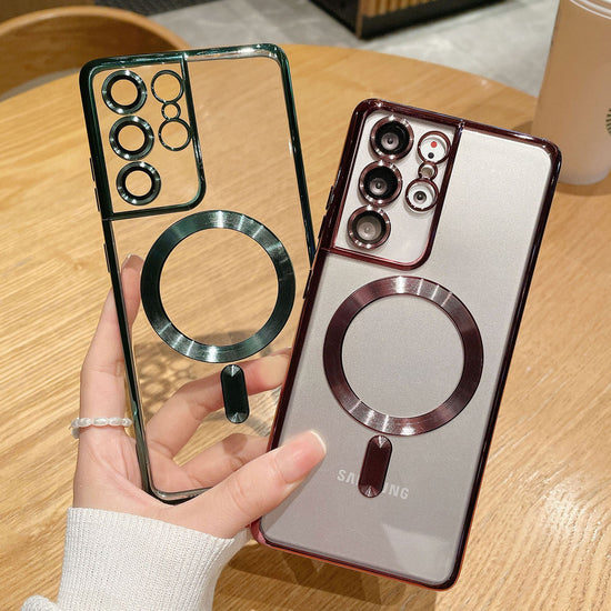 seraCase Color Metal Border Transparent MagSafe Samsung Case for