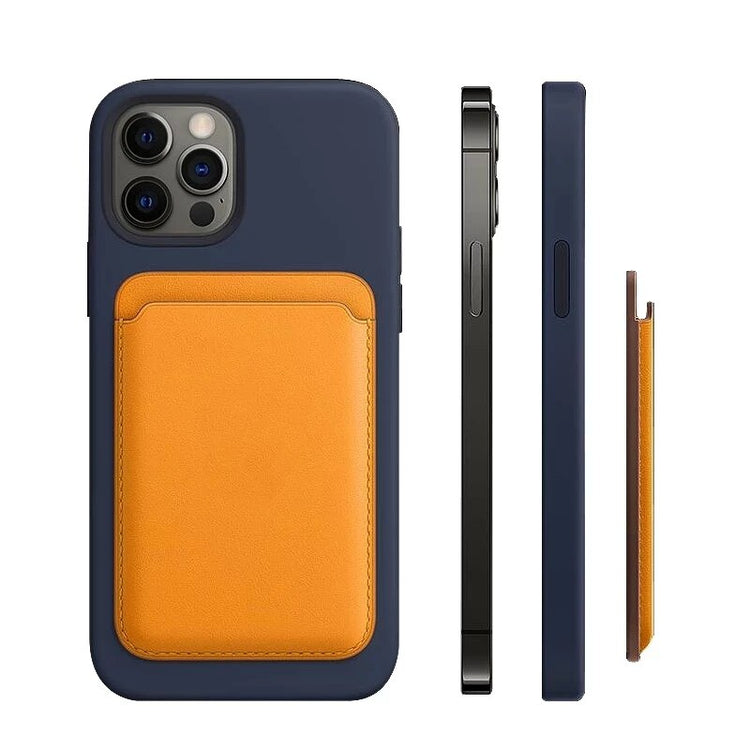 seraCase Silicone iPhone Case & Leather MagSafe Wallet Combo for
