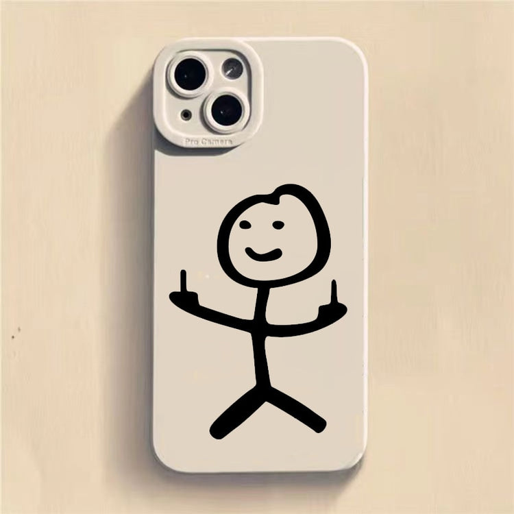 seraCase Fingerup Cartoon iPhone Case for iPhone 14 Pro Max / White - 1