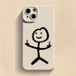 seraCase Fingerup Cartoon iPhone Case for iPhone 14 Pro Max / White - 1
