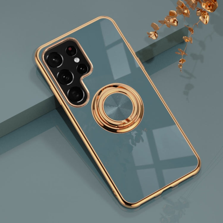 seraCase Cute Electroplated Samsung Case With Ring Holder for Samsung S22 / Gray