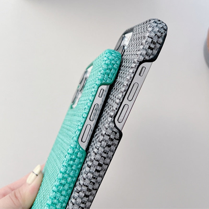 seraCase Luxury Woven Fabric iPhone Case for