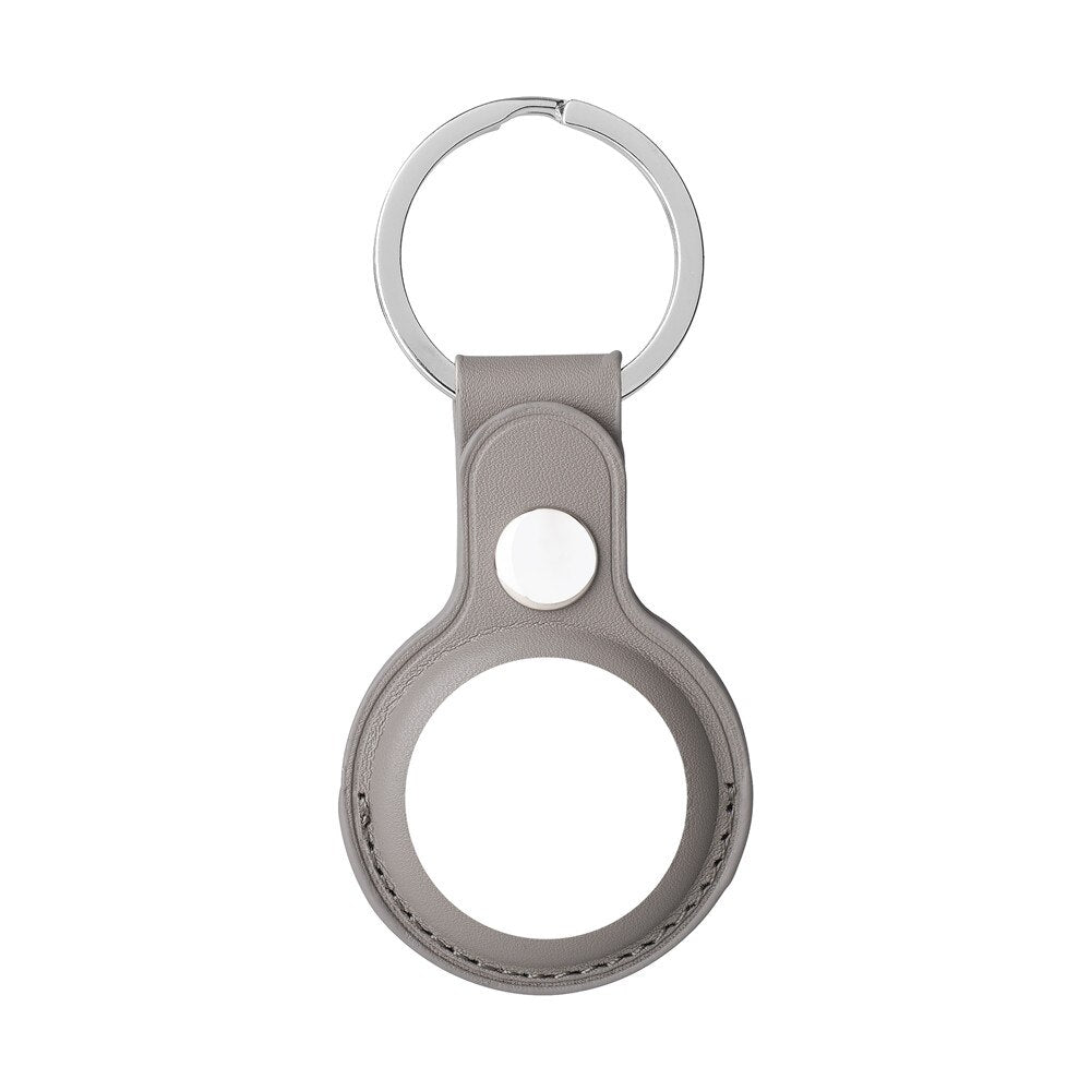 seraCase Leather Keyring for Apple AirTag for Gray