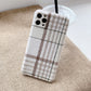 seraCase Woollen Plaid iPhone Case for iPhone 12 / Beige