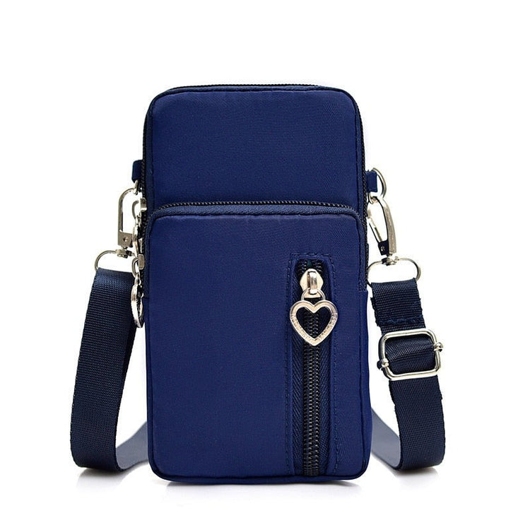 seraCase Shoulder Phone Pouch with Arm Band for Larger Blue