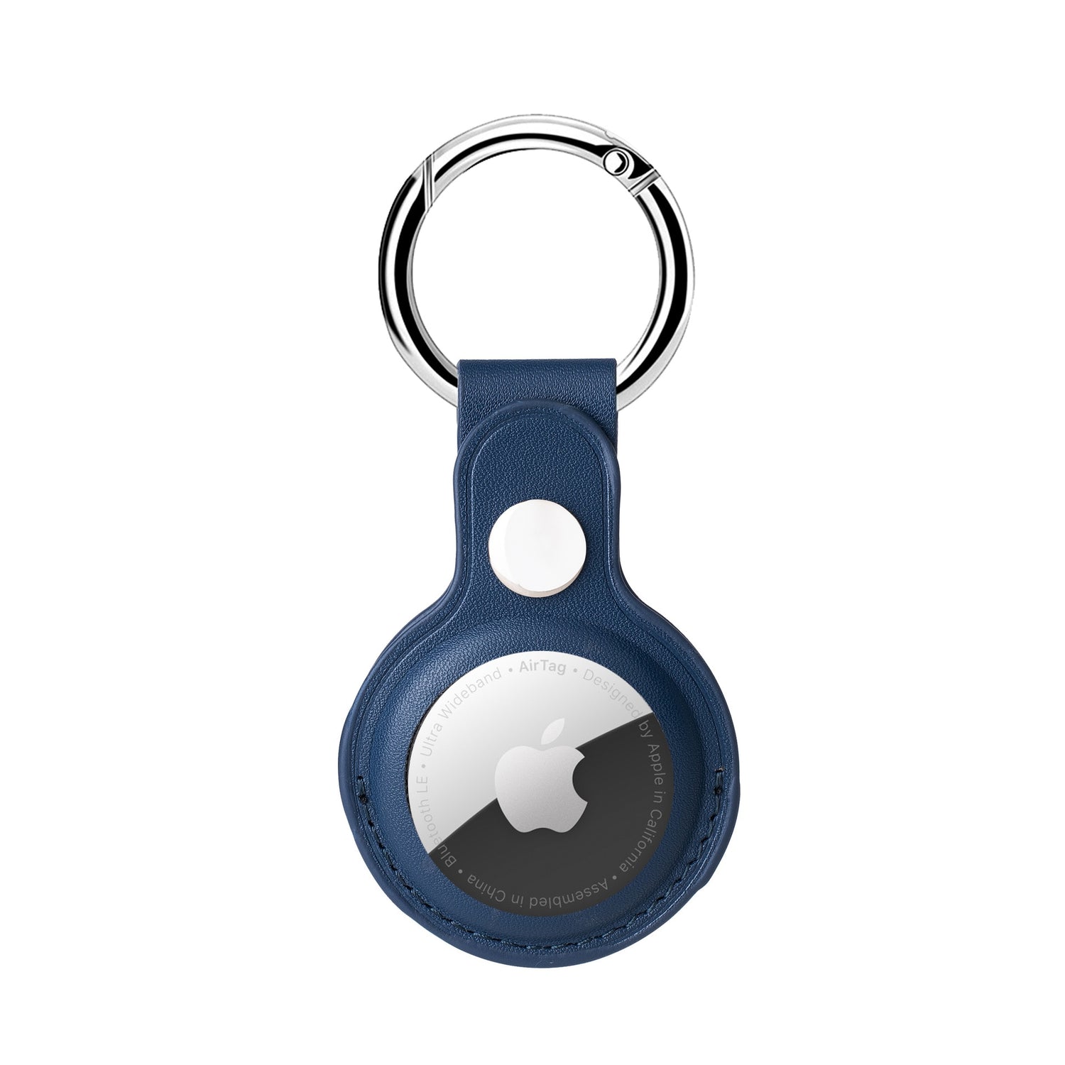 seraCase Handmade Leather Pendant Apple AirTag Holder for Blue