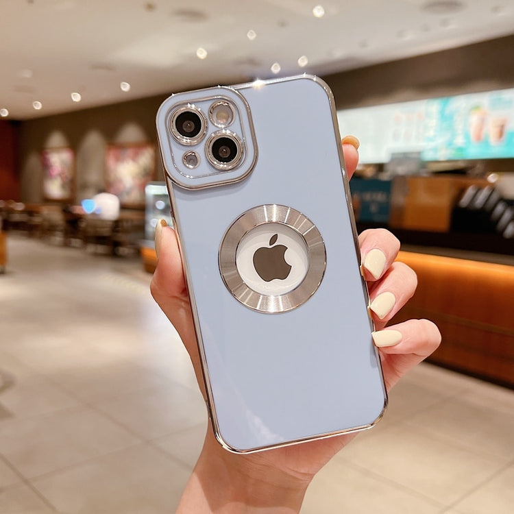 seraCase Luxury Gold Logo Ring Electroplated iPhone Case for iPhone 14 Pro Max / Sky Blue