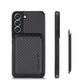 seraCase Luxury Vegan Leather Detachable Card Holder Samsung Case for Samsung S23 Ultra / Black