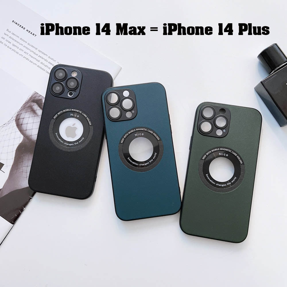 seraCase Elite Leather iPhone Case with Logo Hole for