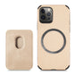 seraCase MagSafe Compatible Carbon Fiber iPhone Case with Leather Wallet for iPhone 13 Pro Max / Khaki