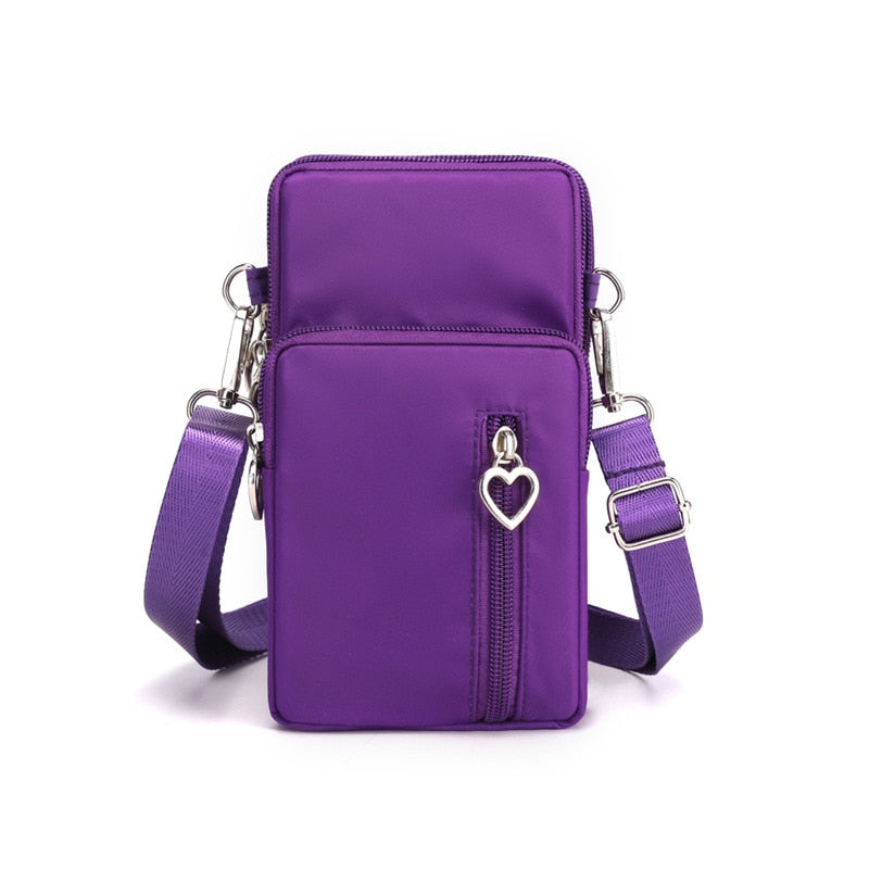 seraCase Shoulder Phone Pouch with Arm Band for Small Light Purple