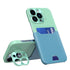 seraCase Elegant and Colorful iPhone Case with Wallet for iPhone 12 / Mint Green & Lake Blue