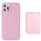 seraCase Silicone iPhone Case & Leather MagSafe Wallet Combo for iPhone 11 / Pink + Pink