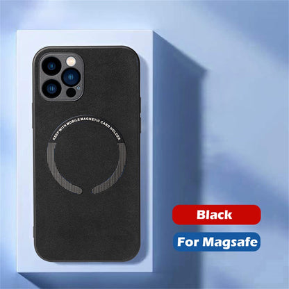 seraCase Premium Suede Leather MagSafe iPhone Case for iPhone 13 Pro Max / Black