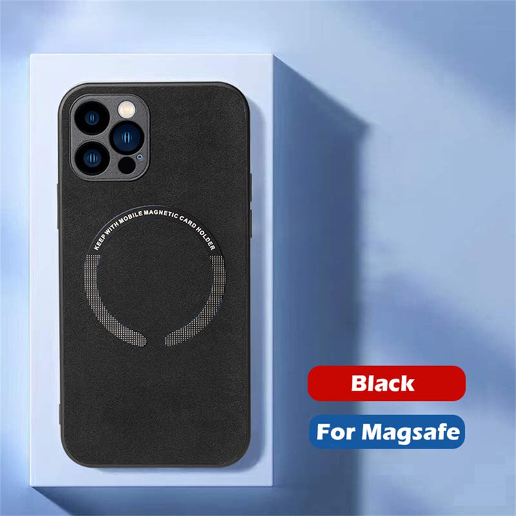 seraCase Premium Suede Leather MagSafe iPhone Case for iPhone 13 Pro Max / Black