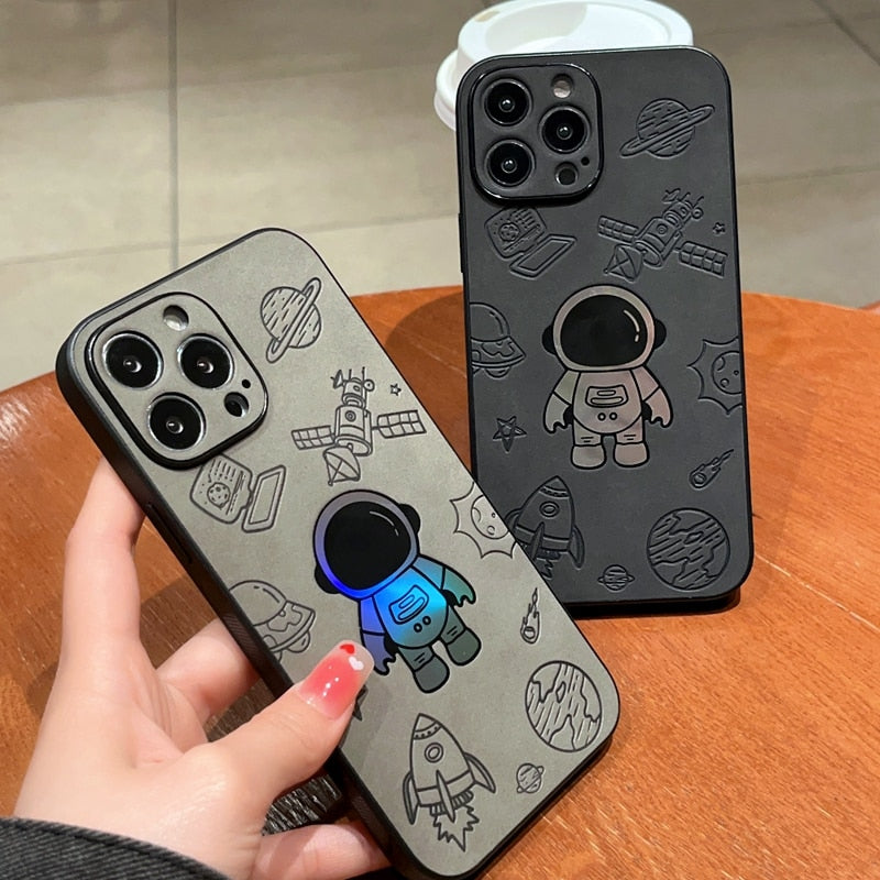 seraCase Cute Holographic Astronaut iPhone Case for