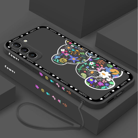 seraCase Cute Flower Bear Silicone Samsung Case for