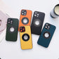 seraCase Elite Leather iPhone Case with Logo Hole for