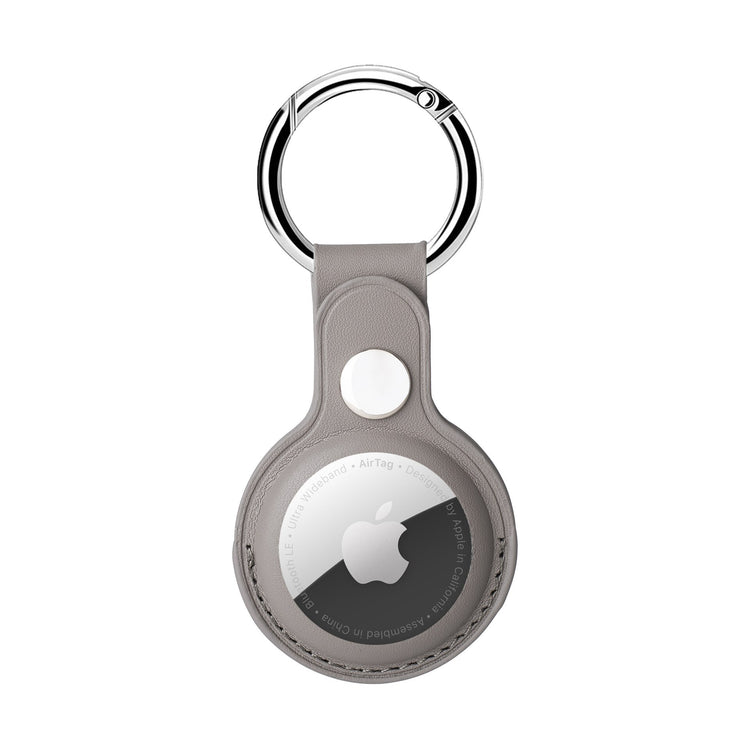 seraCase Handmade Leather Pendant Apple AirTag Holder for Gray
