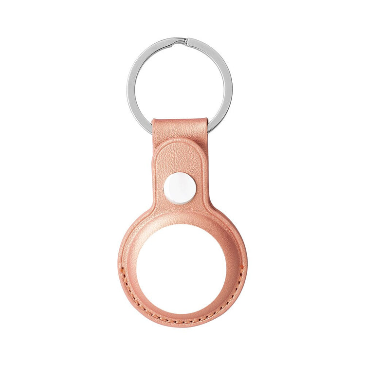 seraCase Leather Keyring for Apple AirTag for Rose Gold