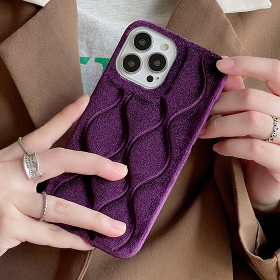 seraCase Plush Fabric iPhone Case for iPhone 14 Pro Max / Purple