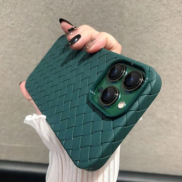 seraCase Breathable Weave Textured iPhone Case for iPhone 14 Pro Max / Dark Green