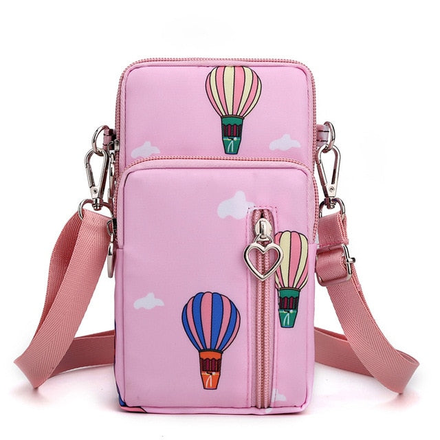 seraCase Shoulder Phone Pouch with Arm Band for Large QQ Pink