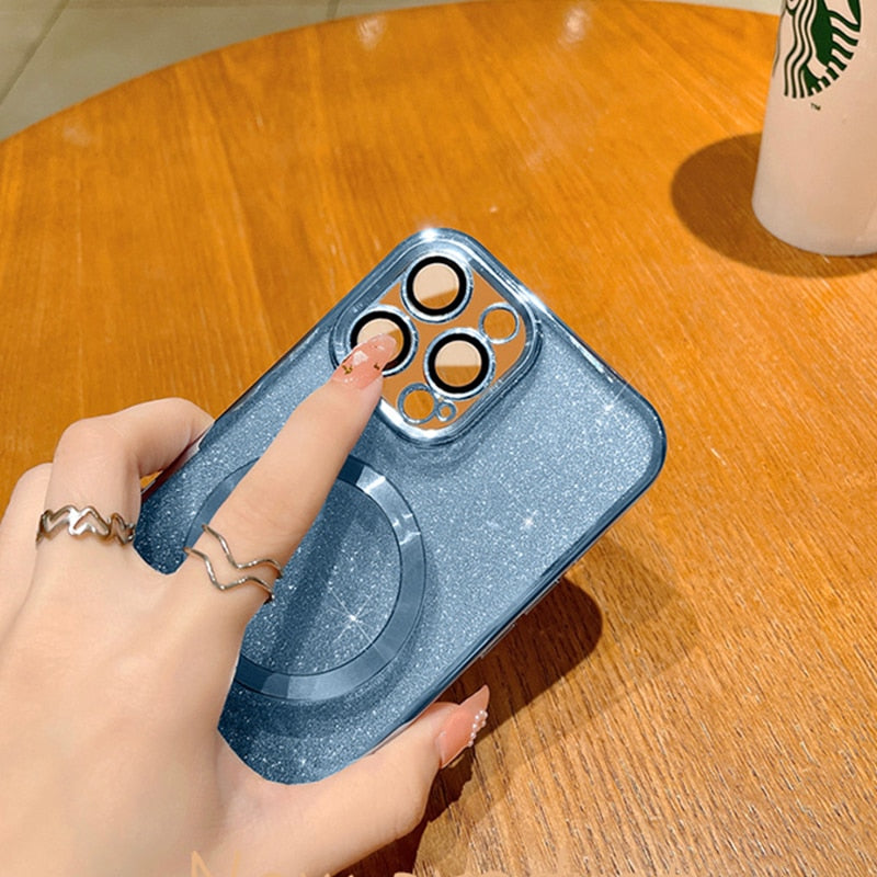 seraCase Glittery Electroplated MagSafe iPhone Case for