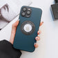 seraCase Elite Leather iPhone Case with Logo Hole for iPhone 12 / Blue
