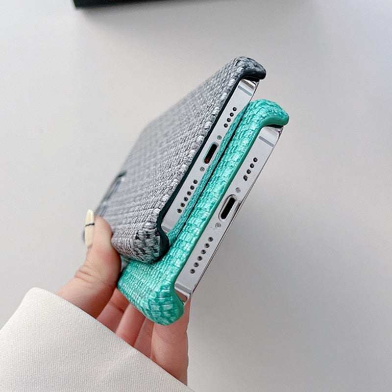 seraCase Luxury Woven Fabric iPhone Case for