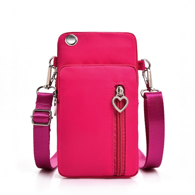 seraCase Shoulder Phone Pouch with Arm Band for Large Rose EJK