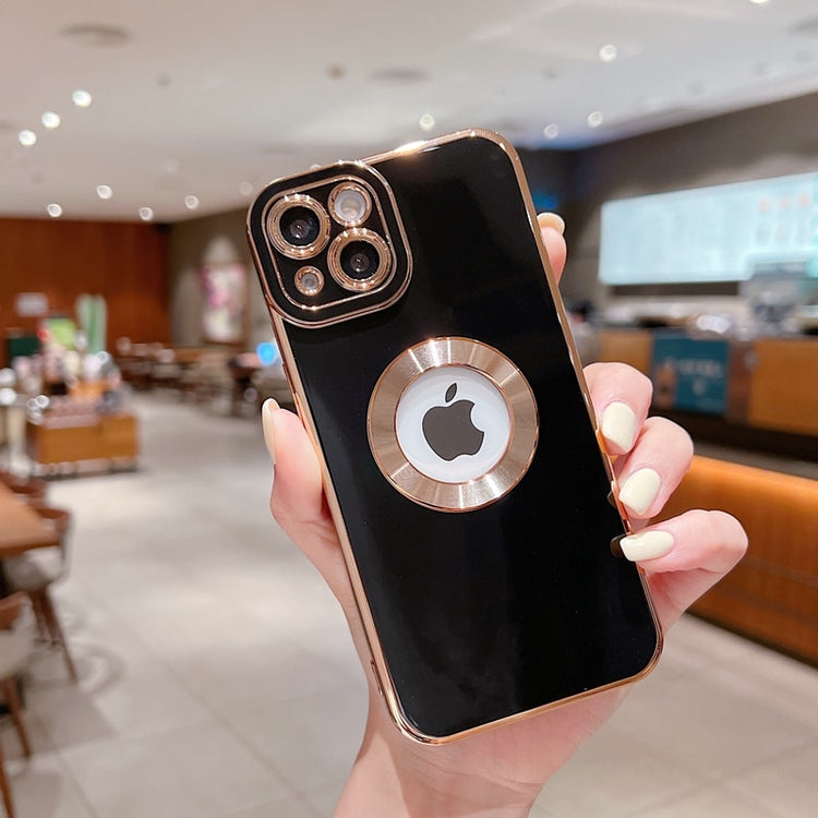 seraCase Luxury Gold Logo Ring Electroplated iPhone Case for iPhone 14 Pro Max / Black
