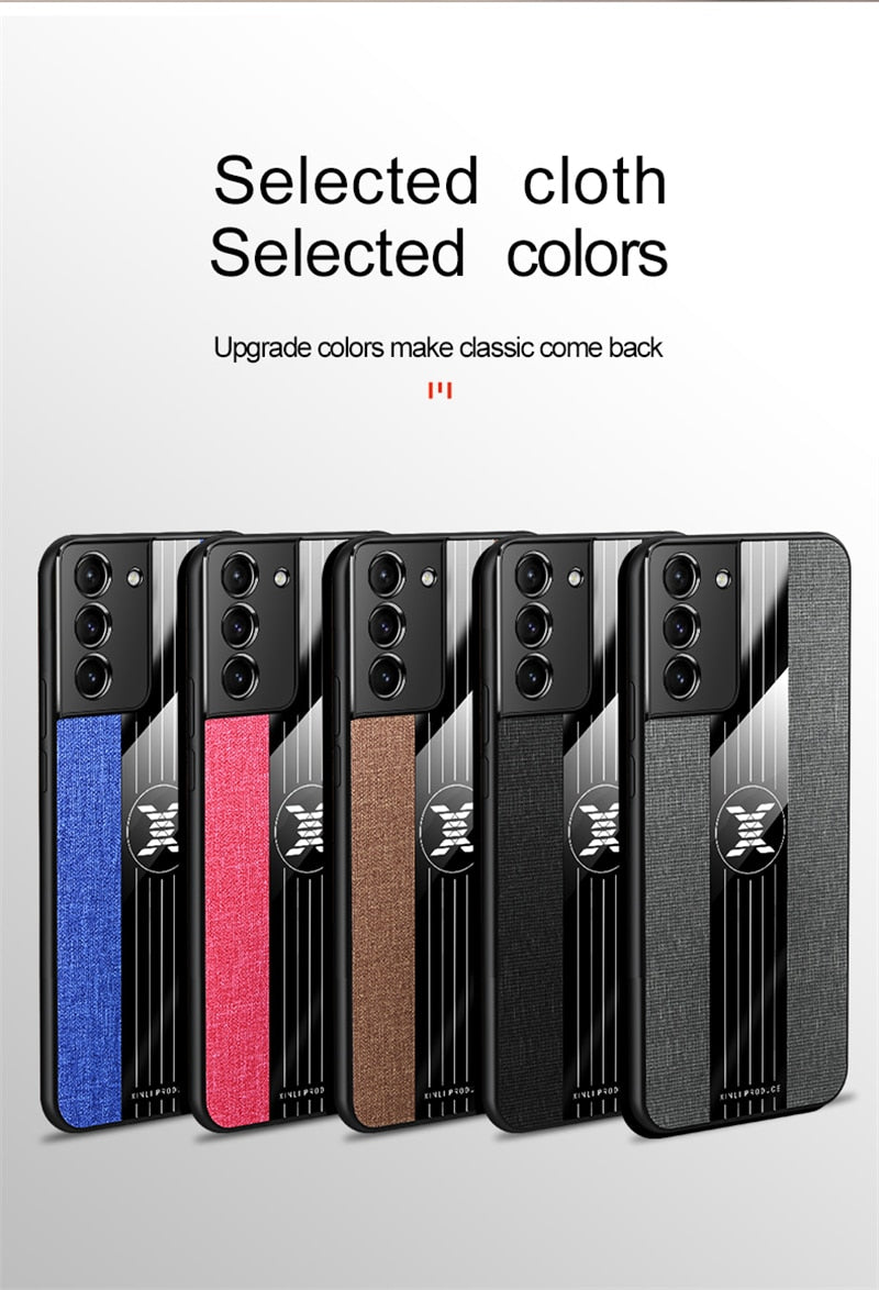seraCase Linen Samsung Case with Magnetic Ring Holder for