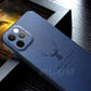seraCase Luxury Leather Deer Design iPhone Case for iPhone 13 Pro Max / Blue