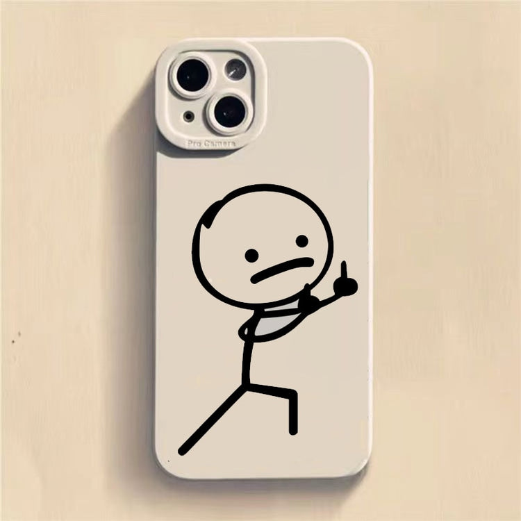 seraCase Fingerup Cartoon iPhone Case for iPhone 14 Pro Max / White - 2