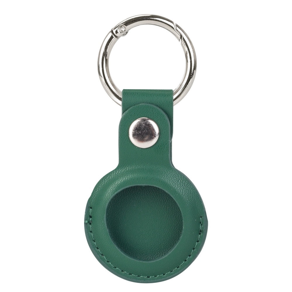 seraCase Leather Apple AirTag Key Holder for Green 1