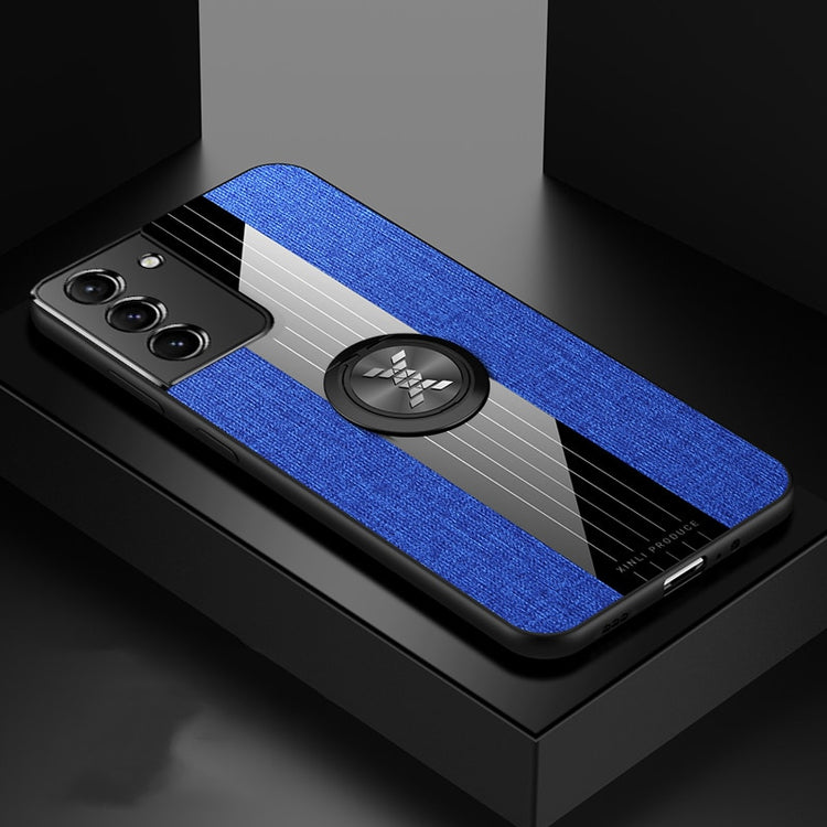 seraCase Linen Samsung Case with Magnetic Ring Holder for Samsung S22 / Blue