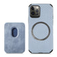 seraCase MagSafe Compatible Carbon Fiber iPhone Case with Leather Wallet for iPhone 13 Pro Max / Blue