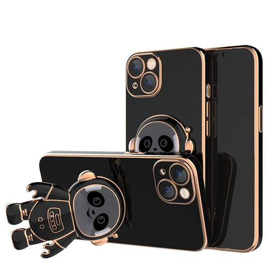 seraCase Electroplated Panda Stand iPhone Case for iPhone 13 Pro Max / Black