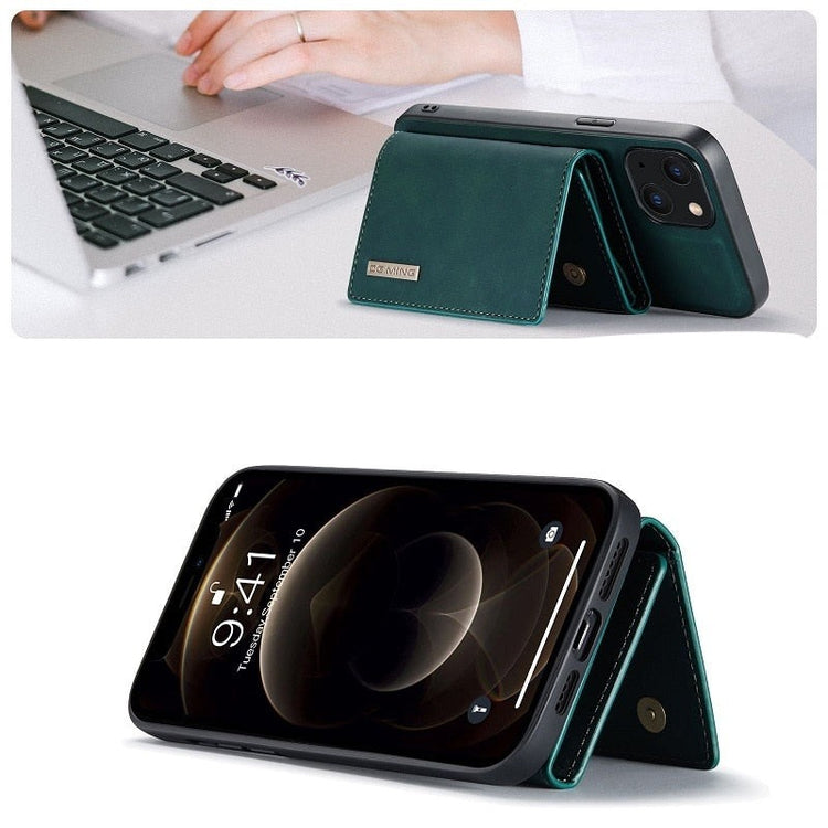 seraCase Smart Leather iPhone Case with Detachable MagSafe Wallet for